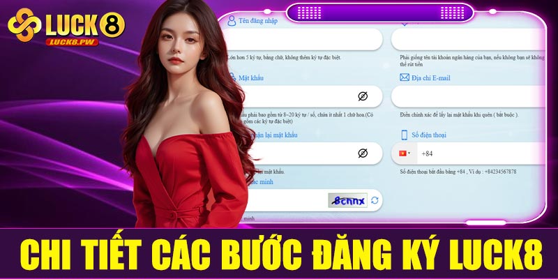 Chi tiết các bước đăng ký Luck8 mới nhất